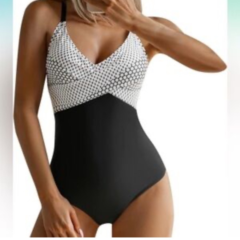 B2prity Women's One Piece Swimsuits Tummy Control Front Cross Bathing Su…